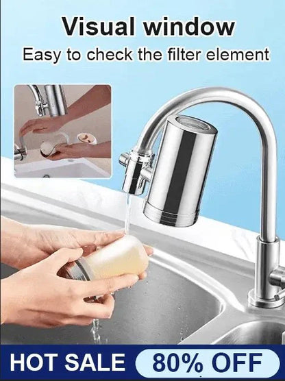 Installation-free Stainless Steel Household Faucet Water Purifier